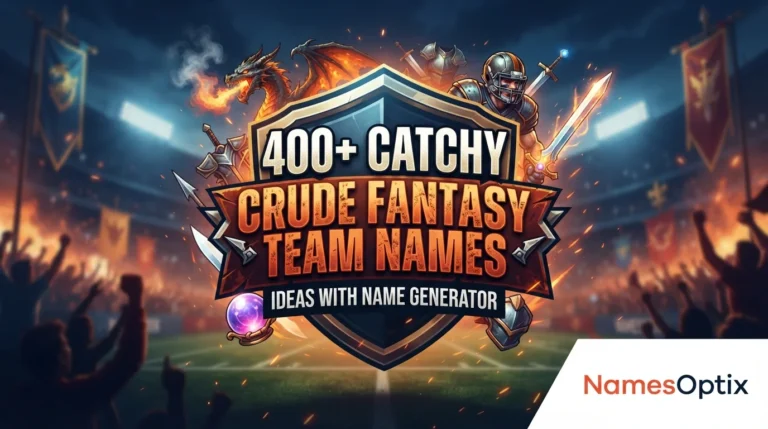 400+ Catchy Crude Fantasy Team Names Ideas With Name Generator
