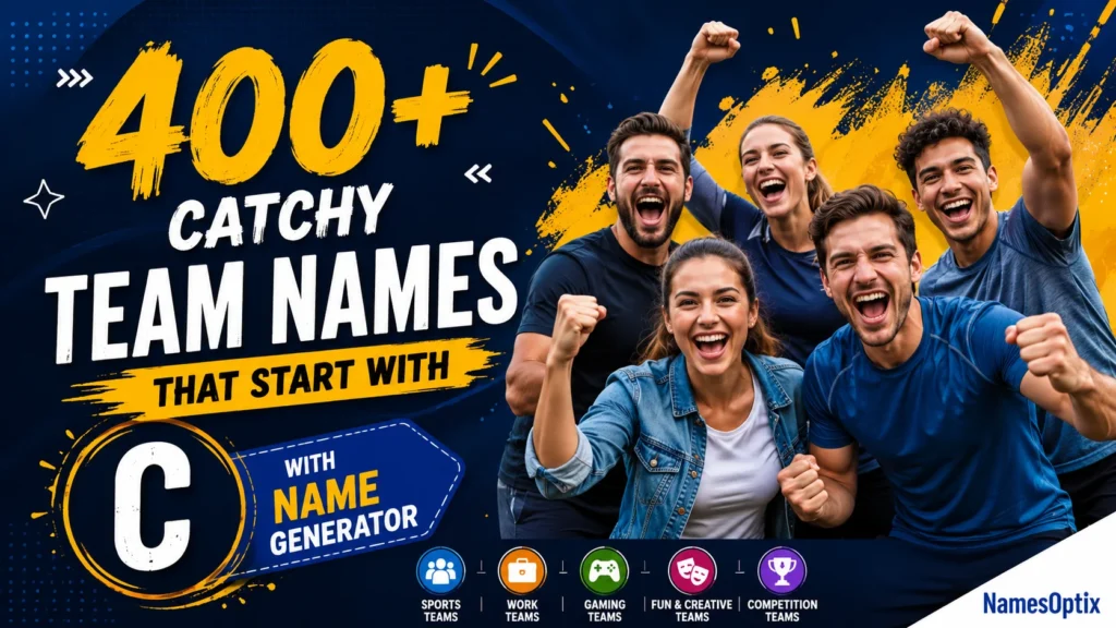 400+ Catchy Team Names That Start With C With Name Generator