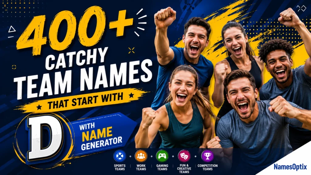 400+ Catchy Team Names That Start With D With Name Generator