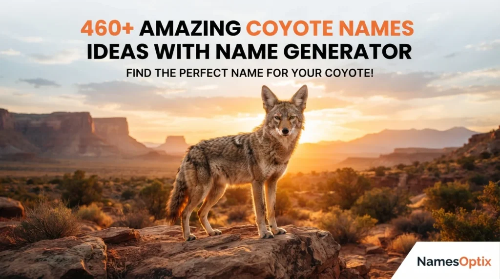 460+ Amazing Coyote Names Ideas With Name Generator