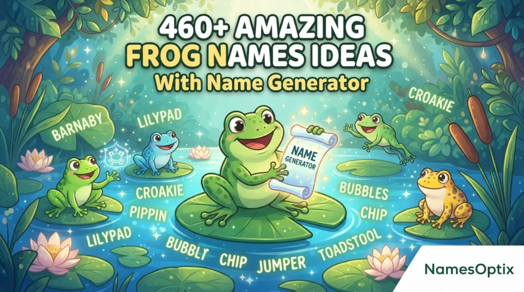 460+ Amazing Frog Names Ideas With Name Generator