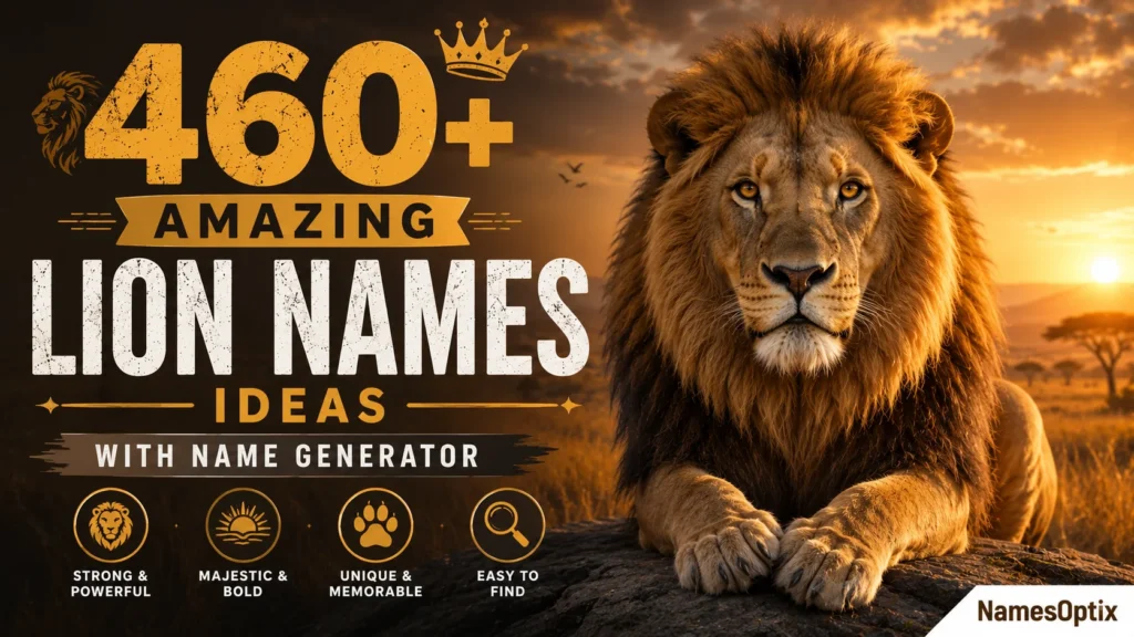 460+ Amazing Lion Names Ideas With Name Generator