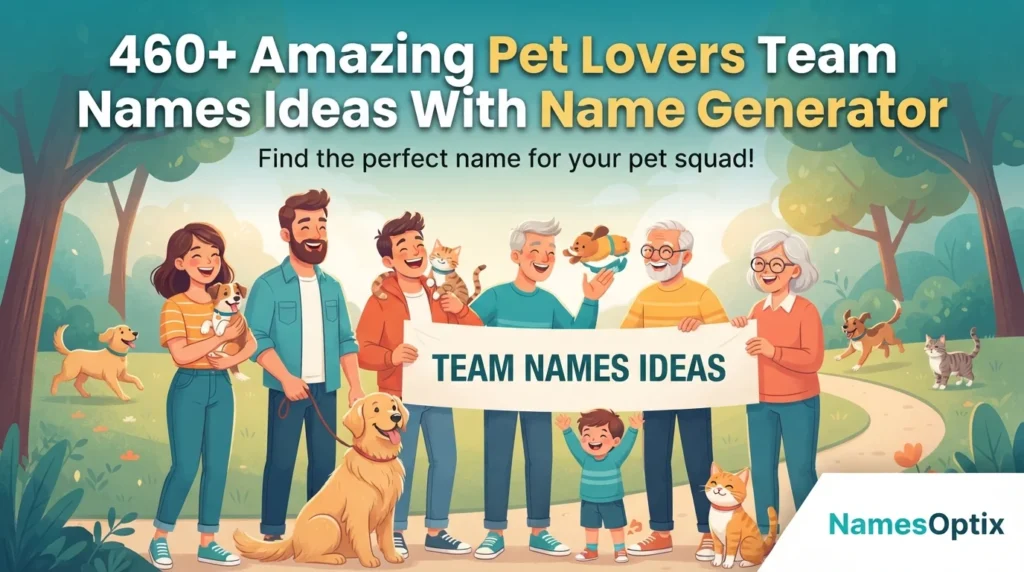 460+ Amazing Pet Lovers Team Names Ideas With Name Generator