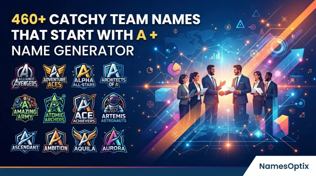 460+ Catchy Team Names That Start With A + Name Generator