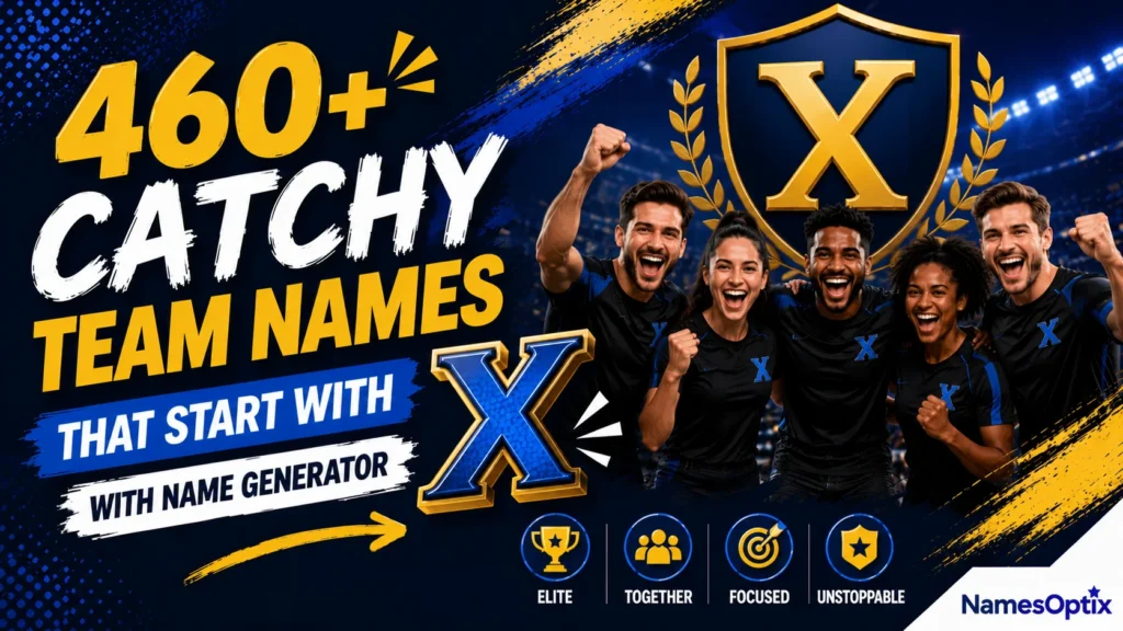 460+ Catchy Team Names That Start With X With Name Generator