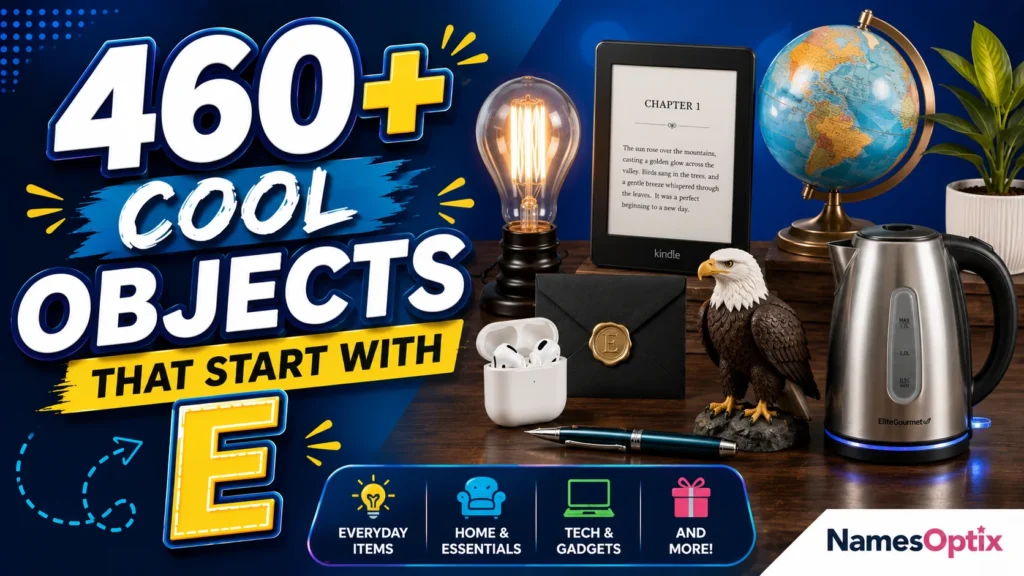 460+ Cool Objects That Start With E