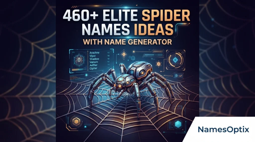460+ Elite Spider Names Ideas With Name Generator