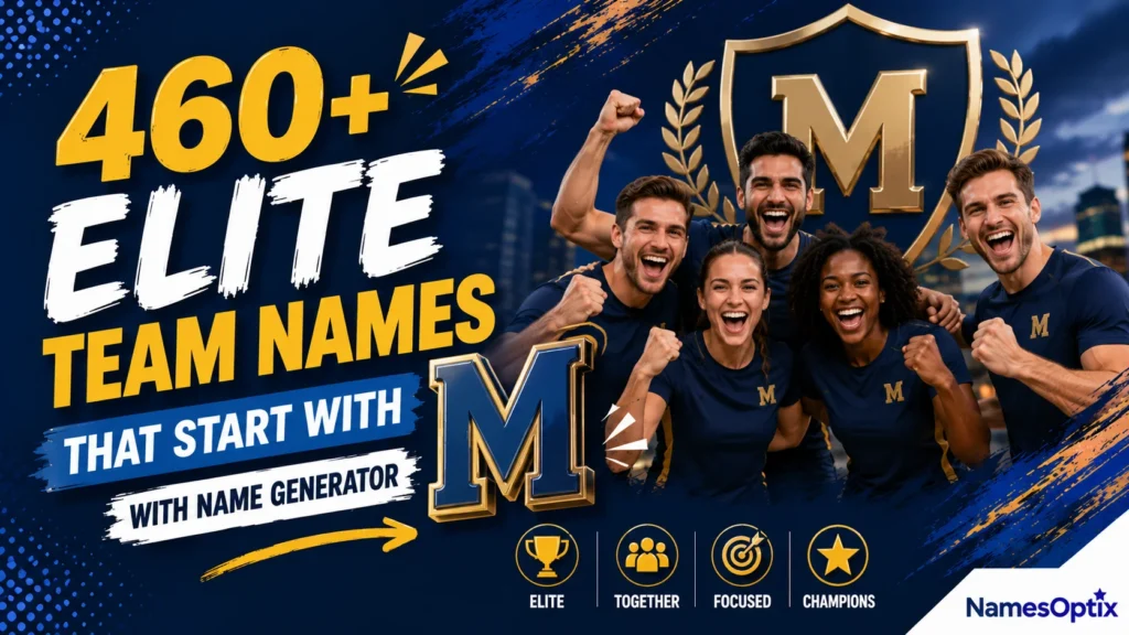 460+ Elite Team Names That Start With M With Name Generator