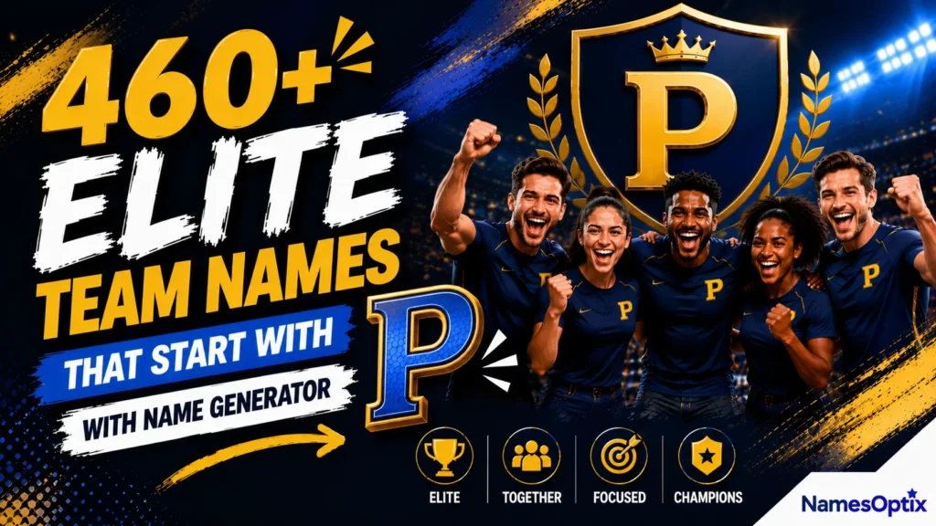 460+ Elite Team Names That Start With P With Name Generator