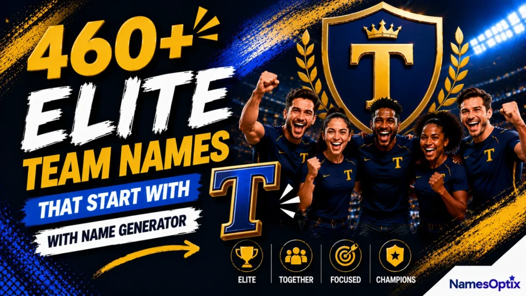 460+ Elite Team Names That Start With T With Name Generator