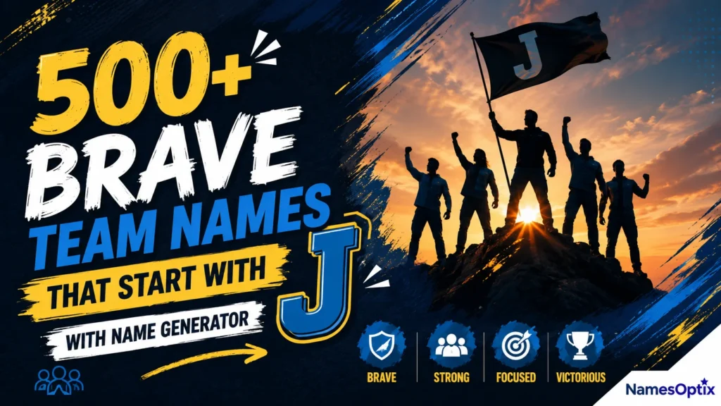 500+ Brave Team Names That Start With J With Name Generator