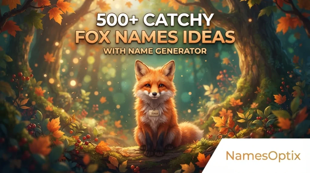 500+ Catchy Fox Names Ideas With Name Generator