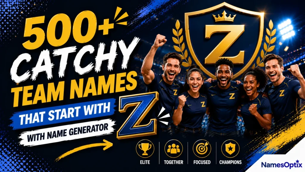 500+ Catchy Team Names That Start With Z With Name Generator