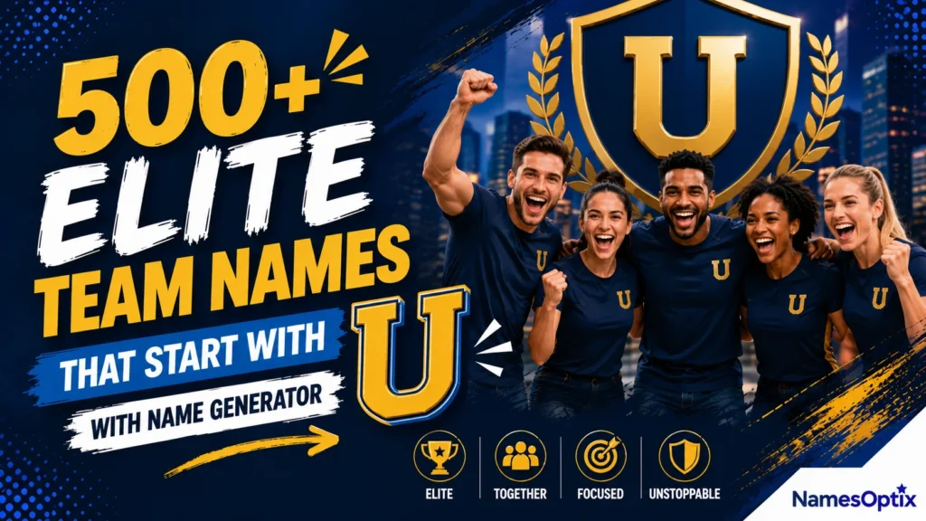 500+ Elite Team Names That Start With U With Name Generator