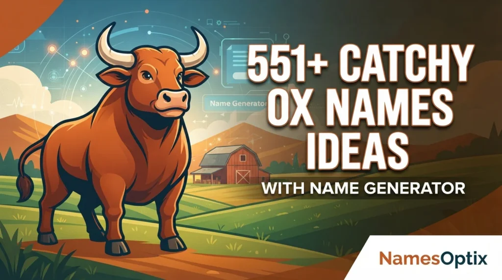 551+ Catchy Ox Names Ideas With Name Generator