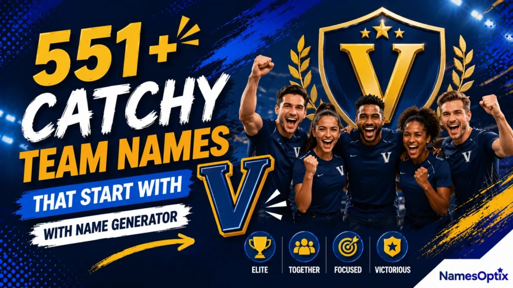 551+ Catchy Team Names That Start With V With Name Generator