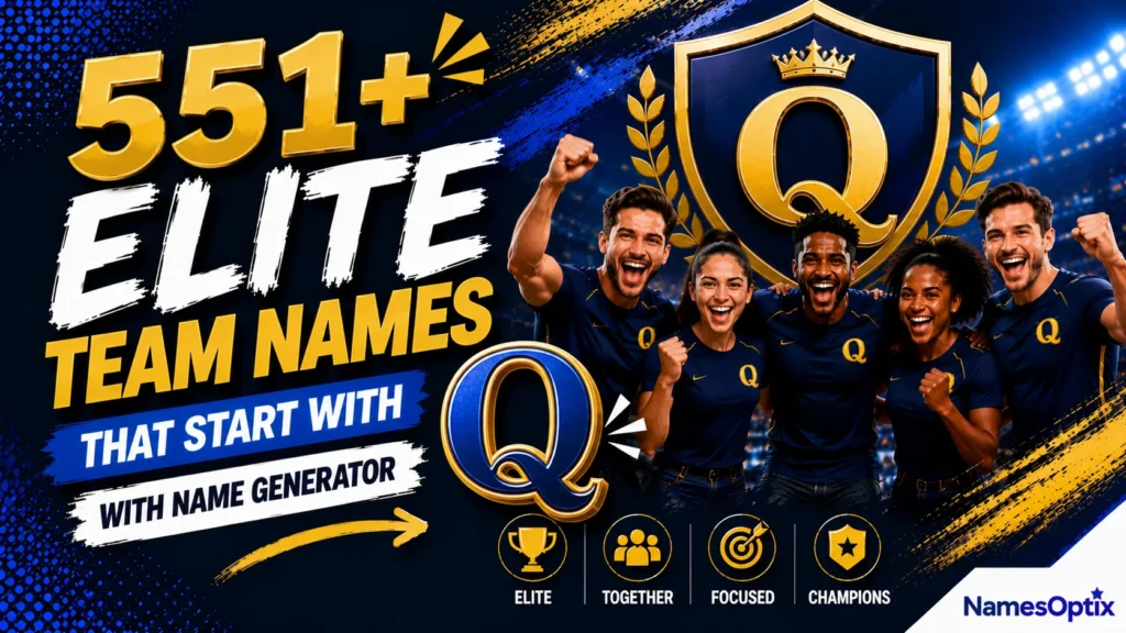 551+ Elite Team Names That Start With Q With Name Generator