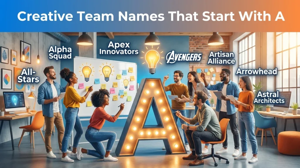 Creative Team Names That Start With A