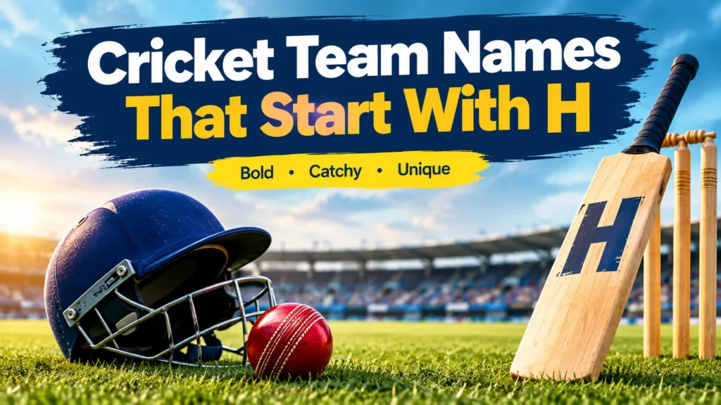 Cricket Team Names That Start With H