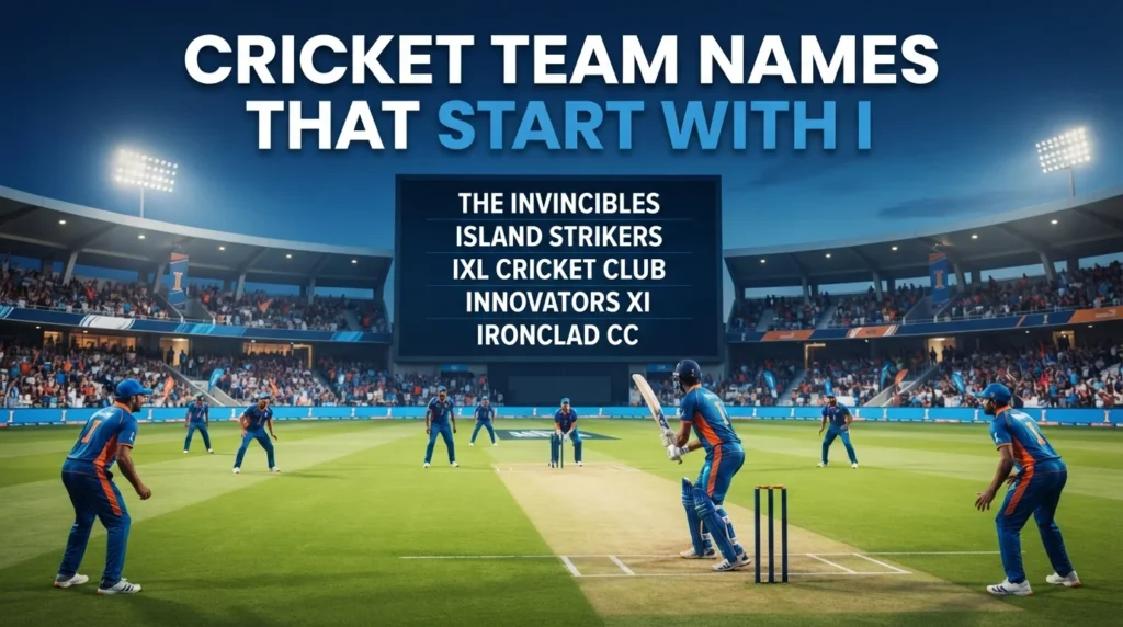 Cricket Team Names That Start With I