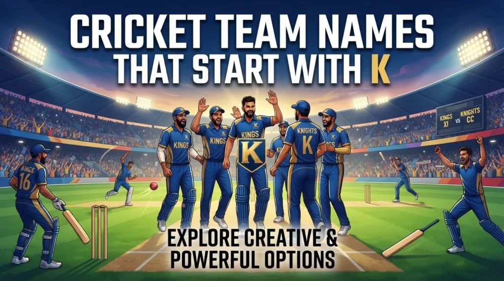Cricket Team Names That Start With K