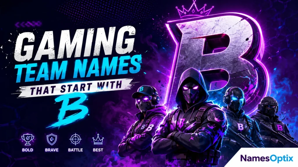 Gaming Team Names That Start With B